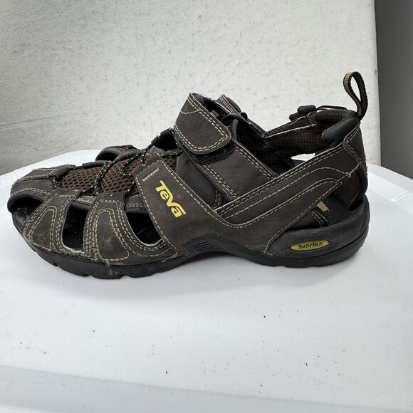 Teva‎ Forebay Dozer Water Hiking Outdoor Sandal Shoes Men’s Size 9 Shocpad Brown - Picture 8 of 9